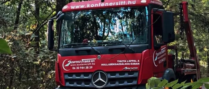 Szerviz Trans konténer munka közben